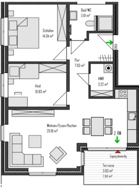 Foto - Erdgeschoßwohnung in Emstek zur Miete