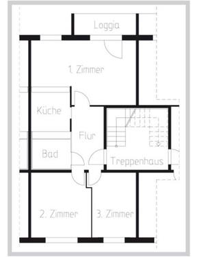 Foto - 3-Raum Wohnung - 513,00&nbsp;EUR Kaltmiete, ca.&nbsp; 57,00&nbsp;m&sup2;