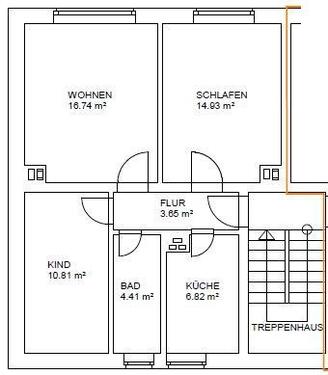 Foto - Sanierte 3-Raum-Wohnung im Grünen