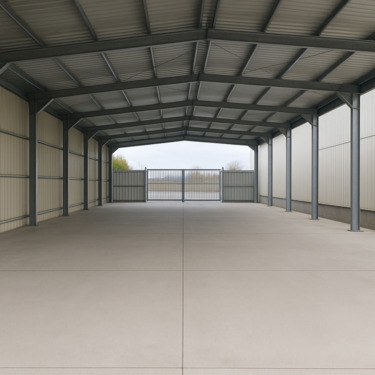 Foto - Überdachte Stellfläche 21 m² – Videoüberwacht & abgeschlossen