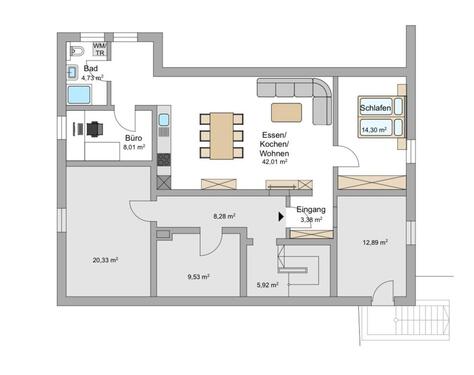 Foto - Helle 3-Zimmer-Souterrainwohnung in Kronwieden zu vermieten