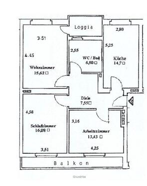 Foto - Frisch renovierte 3-Zimmer-Wohnung mit 2 Balkonen, neuer Einbaukü