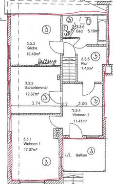 Foto - 3 Zimmer Etagenwohnung zur Miete in Müden (Aller)