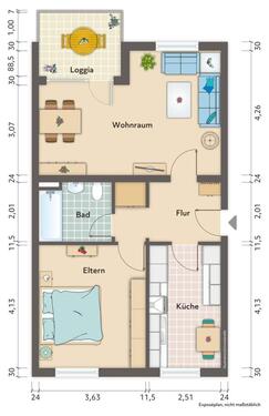 Foto - 2 Zimmer Etagenwohnung in Darmstadt