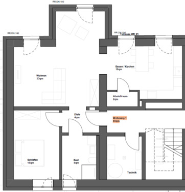 Foto - 2 ZKB Wohnung Weiskirchen - 800,00 EUR Kaltmiete,