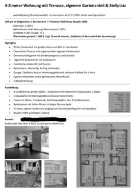 Foto - Moderne, barrierearme 104qm 4ZK2B Wohnung im Brentanoviertel