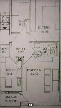 Foto - Gepflegte 3-Zimmer-Wohnung, frei ab 01.08.- in Fürstenfeldbruck
