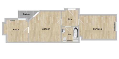 Foto - Wunderschöne lichtdurchflutete 2-Zimmer-Wohnung mit Balkon