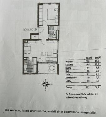 Foto - 2 Zimmer Etagenwohnung zur Miete in Unterhaching