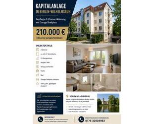 Attraktive 2-Zimmer-Wohnung in Berlin-Wilhemsruh mit Stellplatz