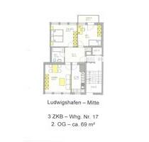 3ZKB, Balkon, Garage, Mehrfamilienhaus Innenstadt Ludwigshafen - Ludwigshafen am Rhein Ludwigshafen-Oggersheim