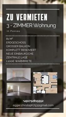 Foto - Schöne renovierte 3 Zimmer Wohnung in Passau