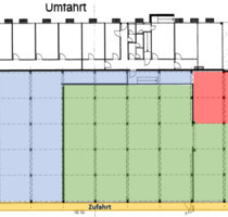 Kaltlagerhalle (580qm) mit großem Sektionaltor (6m) zu vermieten. - Altenberge