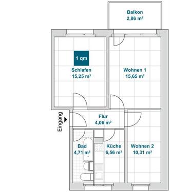 Foto - 3 Zimmer Etagenwohnung zur Miete in Dresden