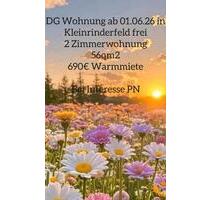 2 Zimmerwohnung, DG - 690,00&nbsp;EUR Kaltmiete, ca.&nbsp; 56,00&nbsp;m&sup2; in Kleinrinderfeld (PLZ: 97271)