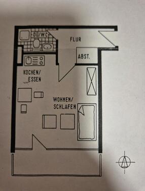Foto - 1 Zimmer Erdgeschoßwohnung zur Miete in Stuttgart