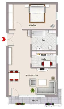 Foto - 2 Zimmer Erdgeschoßwohnung zur Miete in Bad Brückenau