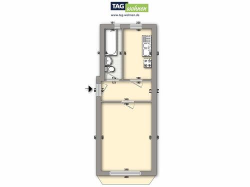 Foto - 1 Zimmer Etagenwohnung in Nordhausen