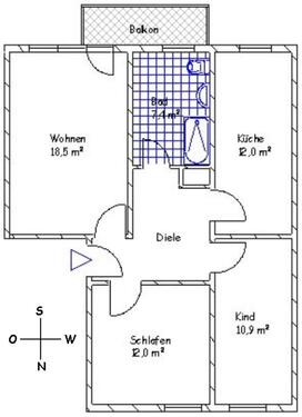 Foto - 3 Zimmer Dachgeschoßwohnung zur Miete in Rostock
