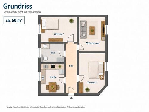 Foto - KapitalanlageEigennutzung: 3-Zi.-EG-Wohnung in Bremen-Walle 60m²
