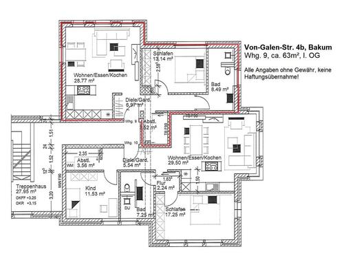 Foto - 2 Zimmer Etagenwohnung zur Miete in Bakum