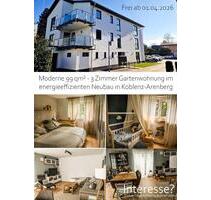 Moderne 3-Zimmer-Gartenwohnung im energieeffizienten Neubau (A+) - Koblenz Arenberg-Immendorf