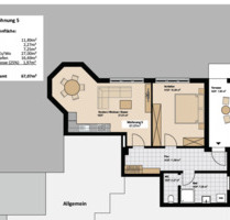 Birkenhard: 2 Zimmer Souterrain 67m²+ Garten + Terrasse + Stellpl - Biberach an der Riß
