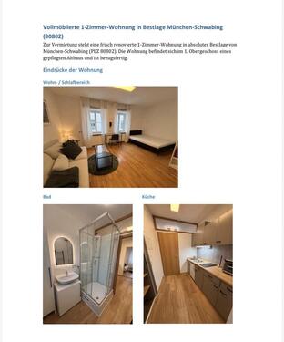 Foto - 1-Zimmer Wohnung - 1.300,00&nbsp;EUR Kaltmiete, ca.&nbsp; 24,00&nbsp;m&sup2;