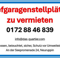 Stellplatz, Tiefgarage, Parkplatz mieten - Neuruppin