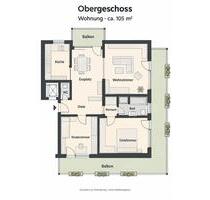3 ZKB OG Wohnung (105qm) mit zwei Balkonen - Malsch