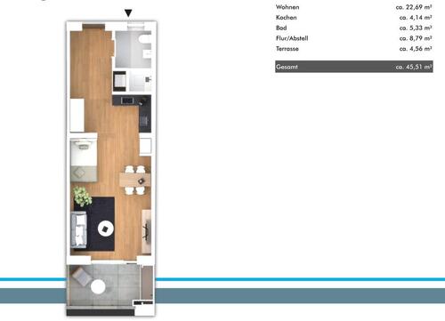 Foto - Wohnung Luxuriös, Erstbezug Neubau, WG14 modern