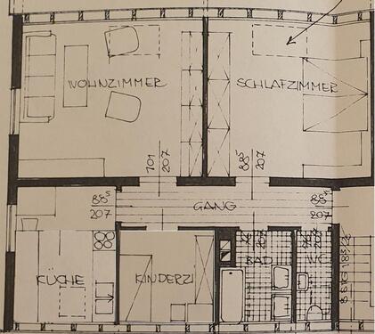 Foto - 3 Zimmer Dachgeschoss Wohnung - 630,00 EUR Kaltmiete,