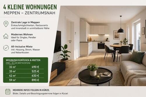 Foto - 4 Kleine Wohnungen in Meppen – Zentrumsnah 