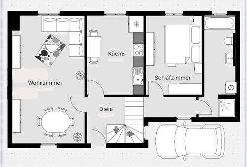 Foto - 3ZKB Maisonette-Wohnung in Odershausen