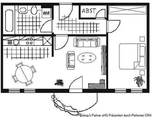 Foto - EINBAUKÜCHE + AUFZUG -- Moderne 2-R-DG-Wohnung mit Balkon !