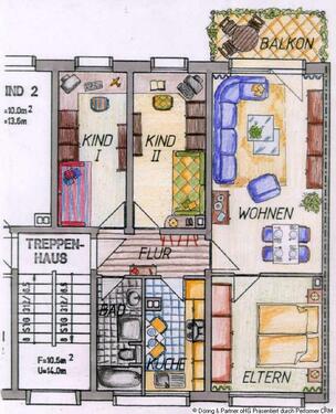 Foto - Balkon, PKW-Stellplatz und fairer Preis --- 4-Raum-Whg. im Hochparterre !