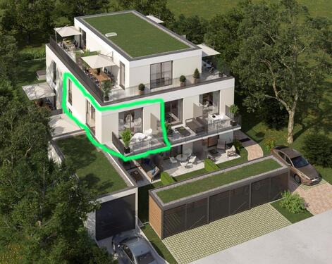 Foto - Neubau Luxus Apartment voll möbliert mit Küche, Balkon und TG