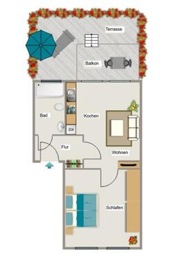 Foto - 2.5 Zimmer Erdgeschoßwohnung zur Miete in Duisburg