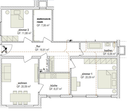 Foto - Moderne 3 ZKB Wohnung in Baustert