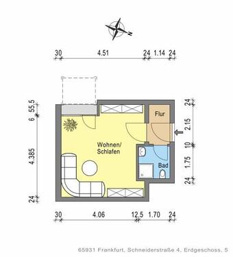 Foto - 1 Zimmer Etagenwohnung in Frankfurt am Main