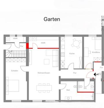 Foto - EG-Whg. 120m² nach Kernsanierung mit Garten in Schneppenbaum