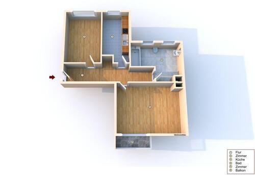 Foto - 2 Zimmer Etagenwohnung zur Miete in Frankfurt am Main