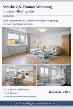 Foto - Frisch modernisierte 2,5-Zimmer-Wohnung in Essen Bedingrade 59qm