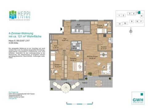 Foto - Etagenwohnung in Heppenheim (Bergstraße) zur Miete
