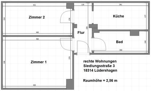 Foto - 2 Zimmer Etagenwohnung zur Miete in Löbnitz