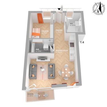 Foto - Etagenwohnung zur Miete in Ankum