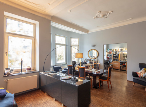 Foto - Oberkassel 115 qm Altbauwohnung, Stuck, Parkett, 2 Balkone