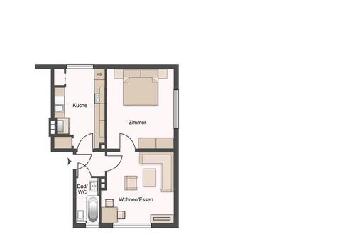 Foto - Gemütliche 2-Zimmer-Wohnung im 1. Obergeschoss