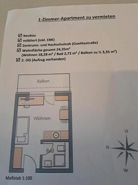 Foto - Studentenwohnung - 590,00 EUR Kaltmiete,