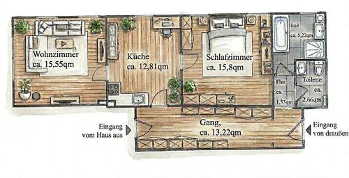 Foto - Frisch renovierte 2-Zimmer EG Wohnung im Herzen von Teisbach